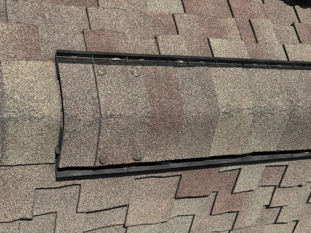 Repair Leaking Ridge Cap Shingles completed by Texas Professional Roofing