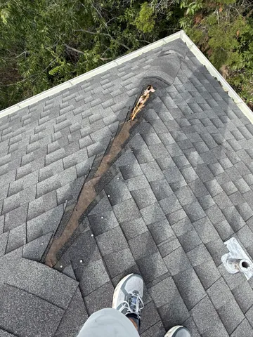 Roof Ridge Repair – Roof Tune Up – Gutter Cleaning completed by Texas Professional Roofing