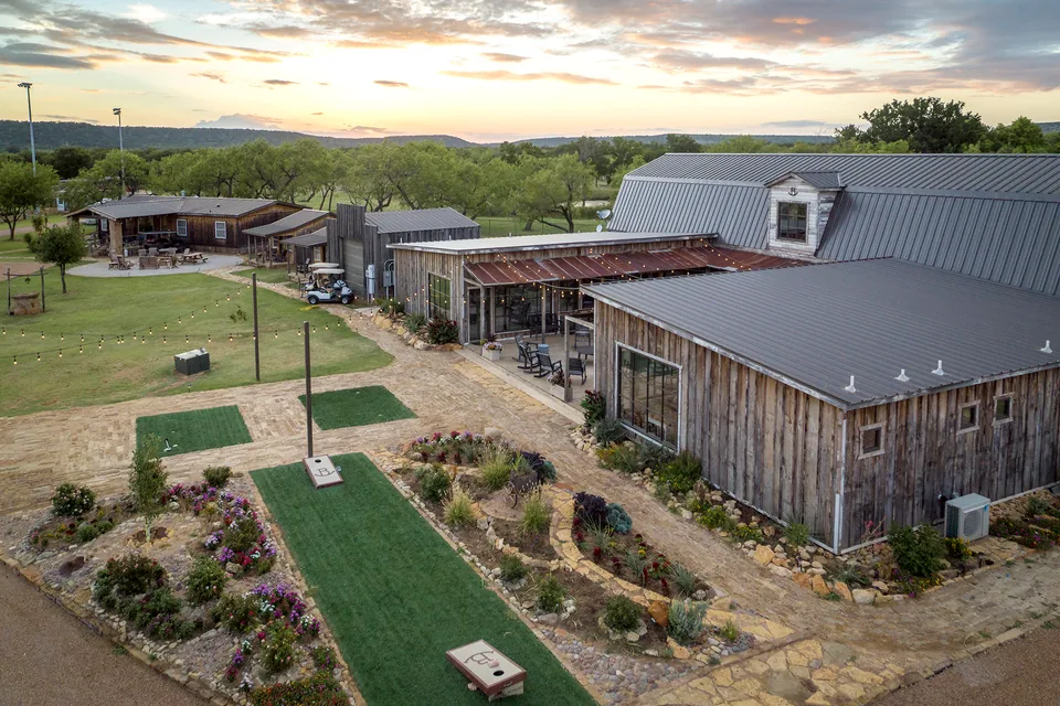 Installed ribbed R-panel metal roofing on a rural property
