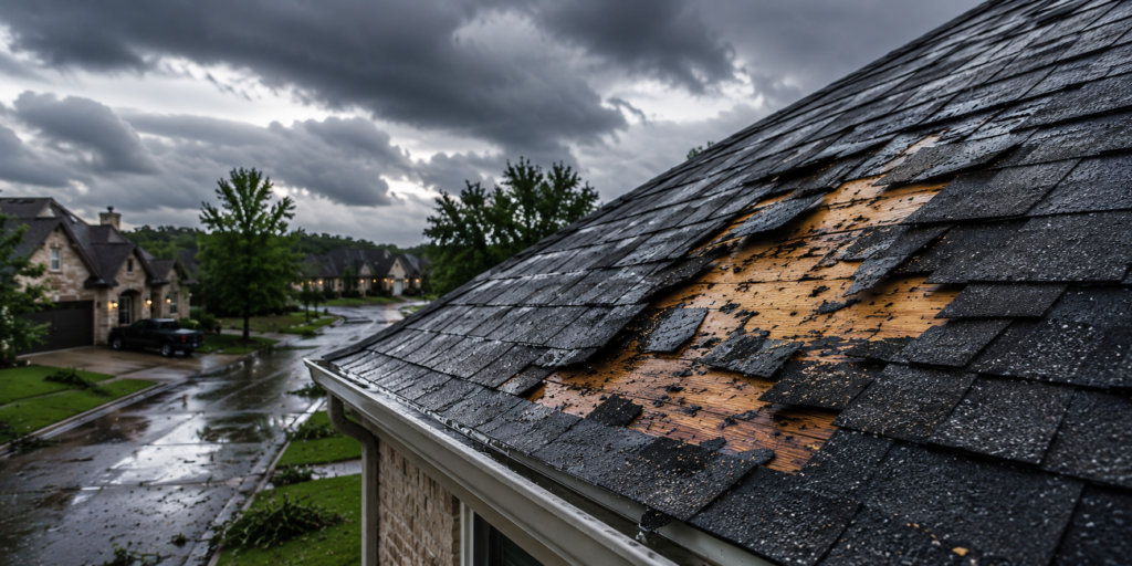 storm damage roof